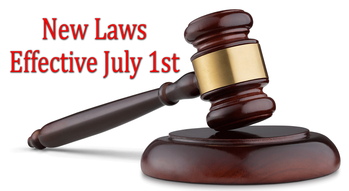 New Laws Effective July 1st
