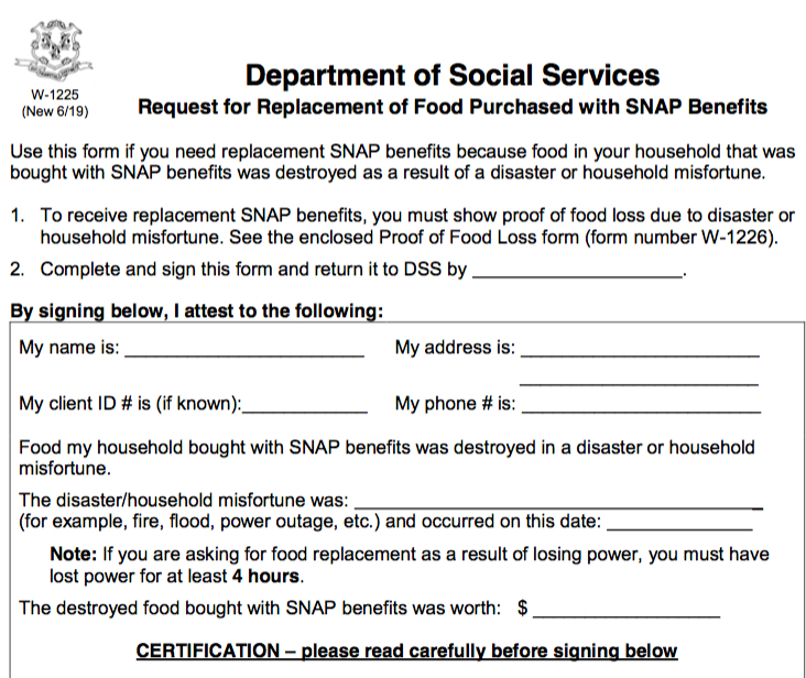 SNAP replacement benefits