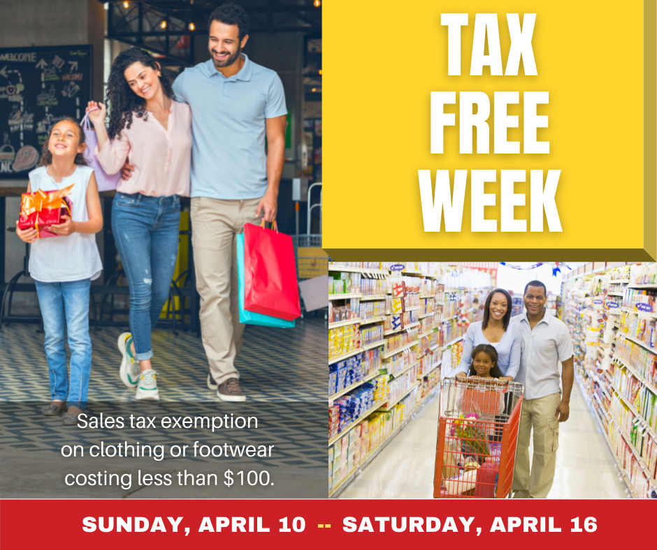 Tax Free Week Starts on Sunday