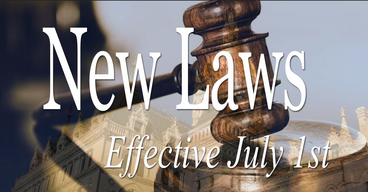 New Laws Effective July 1
